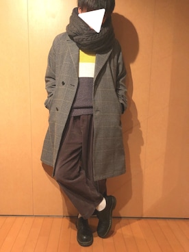 「マーチン」｜「アイテム（チェスターコート）」を使った、GA：MIさん（メンズ・169cm）の冬コーディネート