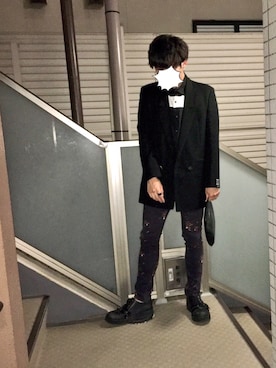 「SHAREEF（シャリーフ）のアイテム（テーラードジャケット）」を使った、IIITKNさん（メンズ・169cm）の秋コーディネート