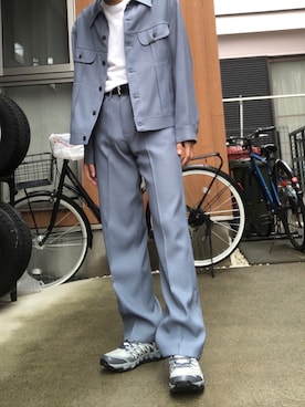 「DAIRIKU（ダイリク）のアイテム（ブルゾン）」を使った、のすーけさん（メンズ・175cm）の夏コーディネート