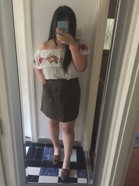 「PULL&BEAR（プルアンドベア）のアイテム（スリッポン）」を使った、akiさん（レディース・163cm）の冬コーディネート