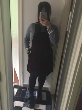 「PULL&BEAR（プルアンドベア）のアイテム（スリッポン）」を使った、akiさん（レディース・163cm）の冬コーディネート