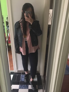 「PULL&BEAR（プルアンドベア）のアイテム（スリッポン）」を使った、akiさん（レディース・163cm）の春コーディネート