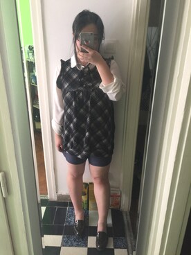 「PULL&BEAR（プルアンドベア）のアイテム（スリッポン）」を使った、akiさん（レディース・163cm）の春コーディネート