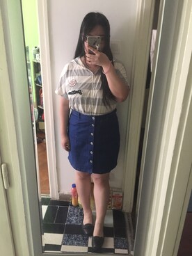 「PULL&BEAR（プルアンドベア）のアイテム（スリッポン）」を使った、akiさん（レディース・163cm）の春コーディネート