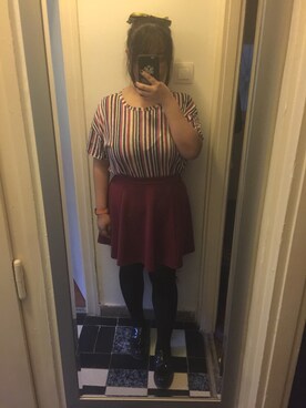 「PULL&BEAR（プルアンドベア）のアイテム（ローファー）」を使った、akiさん（レディース・163cm）の秋コーディネート