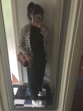 「H&M（エイチ・アンド・エム）のアイテム（ジャケット/アウター、ホワイト系）」を使った、akiさん（レディース）の春コーディネート