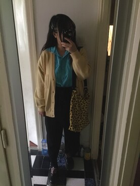 「PULL&BEAR（プルアンドベア）のアイテム（ローファー）」を使った、akiさん（レディース・163cm）の冬コーディネート