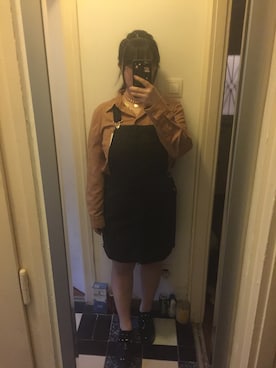 「H&M（エイチ・アンド・エム）のアイテム（ネックレス、ゴールド系）」を使った、akiさん（レディース）の冬コーディネート