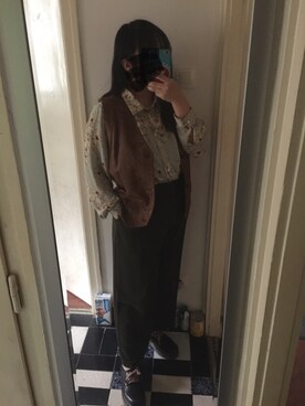 「PULL&BEAR（プルアンドベア）のアイテム（ローファー）」を使った、akiさん（レディース・163cm）の冬コーディネート