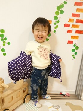 「家」｜「アイテム（ジャケット/アウター）」を使った、with Sunnyさん（キッズ・80cm）の冬コーディネート