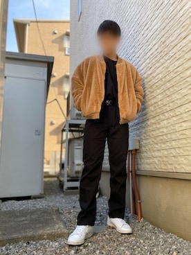 「G.O.C（ジーオーシー）のアイテム（ブルゾン）」を使った、KENTAさん（メンズ・180cm）の冬コーディネート