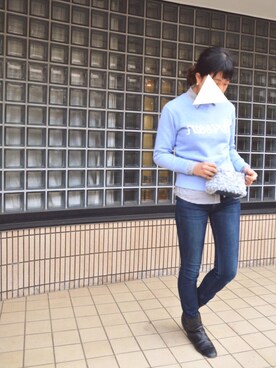 「スウエット」｜「アイテム（財布/小物）」を使った、みさん（レディース・164cm）の冬コーディネート