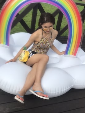 「H&M（エイチ・アンド・エム）のアイテム（サングラス）」を使った、meさん（レディース・163cm）の夏コーディネート