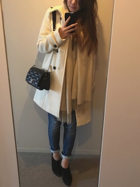「UNTITLED（アンタイトル）のアイテム（ブーティ）」を使った、sknさん（レディース・159cm）の冬コーディネート