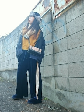 「ライブ」｜「アイテム（その他アウター）」を使った、※※よ※※ね※※さん（レディース・166cm）の冬コーディネート
