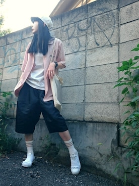 「THUMPERS BROOKLYN NYC USA（サンパース）のアイテム」を使った、※※よ※※ね※※さん（レディース・166cm）の夏コーディネート