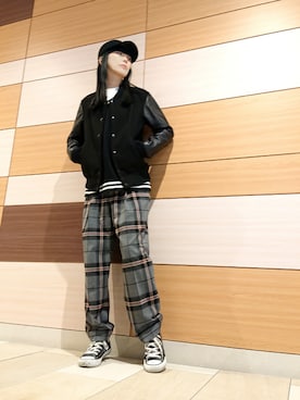 「MONKEY TIME（モンキータイム）のアイテム（ブルゾン）」を使った、※※よ※※ね※※さん（レディース・166cm）の秋コーディネート