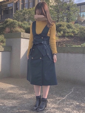 「one way（ワンウェイ）のアイテム（シューズ）」を使った、m*さん（レディース・152cm）の秋コーディネート