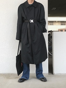 「タクティカル」｜「アイテム（デニムパンツ）」を使った、やたるさん（メンズ・175cm）の冬コーディネート