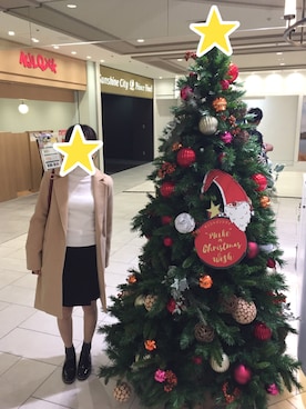 「179/WG（イチナナキュウダブルジー）のアイテム（チェスターコート）」を使った、amuさん（レディース・158cm）の秋コーディネート