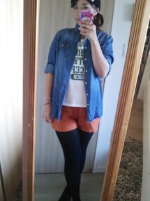 FOREVER 21 | オレンジショートパンツ(その他パンツ)