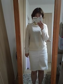 Honeys | 白ペンシルスカート(デニムスカート)