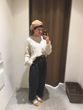 恬さん（レディース・162cm）の冬コーディネート