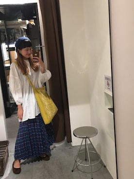 「blue」｜「アイテム（バレエシューズ）」を使った、恬さん（レディース・162cm）の冬コーディネート