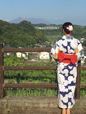 「桜島」｜fumiさん（レディース・160cm）の夏コーディネート