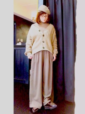 「ESPERANZA（エスペランサ）のアイテム（ローファー）」を使った、kankanさん（レディース・151cm）の冬コーディネート