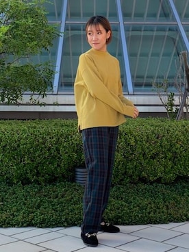 「ALBEROLA（アルベローラ）のアイテム」を使った、蓮さん（レディース・160cm）の秋コーディネート