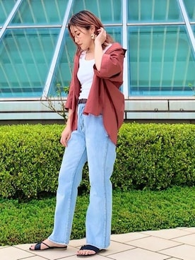 「ベーシックカラー」｜蓮さん（レディース・160cm）の夏コーディネート