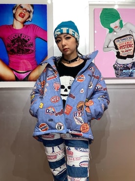 「でにむ」｜「アイテム（ニットキャップ/ビーニー）」を使った、🦋Rily🦋さん（レディース・162cm）の秋コーディネート