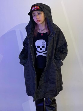 「みりたりー」｜「アイテム（その他アウター）」を使った、🦋Rily🦋さん（レディース・162cm）の冬コーディネート