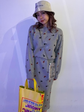 「アイテム（トートバッグ、シルバー系）」を使った、🦋Rily🦋さん（レディース・162cm）の冬コーディネート