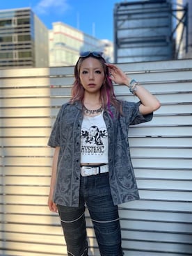 「ロック」｜「アイテム（タンクトップ）」を使った、🦋Rily🦋さん（メンズ・162cm）の夏コーディネート