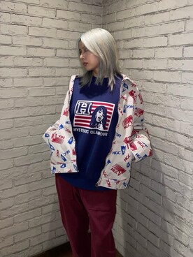 HYSTERIC GLAMOUR H AND STRIPESジャカード セーター