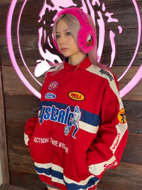 🦋Rily🦋 is wearing HYSTERIC GLAMOUR "HYSTRIC RACING ピットクルージャケット"