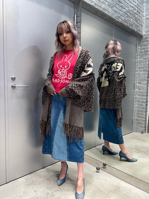 極美品 ヒステリックグラマー カレッジロゴ ショールカーディガン ニット レッド 楽天市場】HYSTERIC GLAMOUR SEE NO EVILジャカード ショール