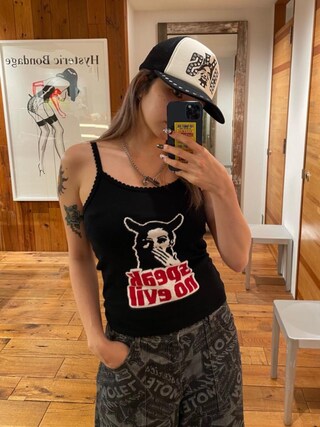 🦋Rily🦋使用「HYSTERIC GLAMOUR（SEE NO EVIL スタッズメッシュキャップ）」的時尚穿搭