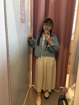 「cache cache（カシュ カシュ）のアイテム（ジャケット/アウター）」を使った、有希さん（レディース・153cm）の夏コーディネート