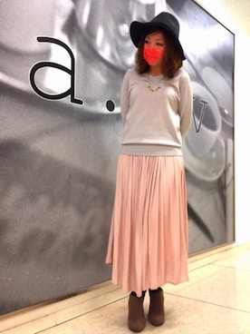 「a.v.v（アーヴェヴェ）のアイテム」を使った、muu☆さん（レディース・157cm）の冬コーディネート