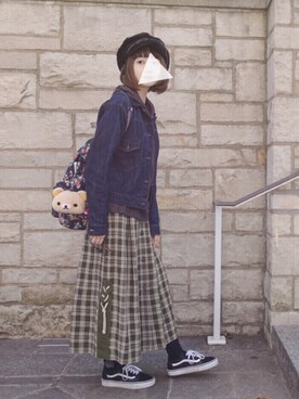 「merry jenny（メリージェニー）のアイテム（キャスケット）」を使った、リスさん（レディース・163cm）の冬コーディネート
