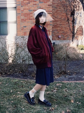 「Another Edition」｜「アイテム（ニットキャップ/ビーニー）」を使った、リスさん（レディース・163cm）の冬コーディネート