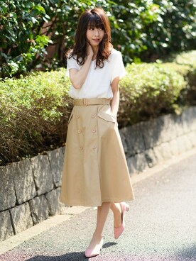 「Rewde（ルゥデ）のアイテム」を使った、Rewde Staffさん（レディース・154cm）の春コーディネート