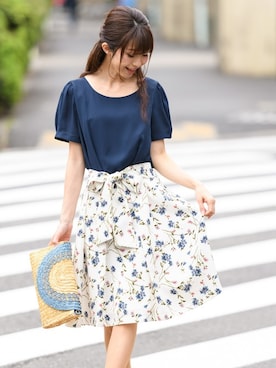 「Rewde（ルゥデ）のアイテム（財布/小物）」を使った、Rewde Staffさん（レディース・154cm）の春コーディネート