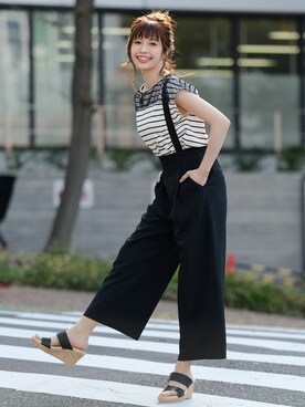 「Rewde（ルゥデ）のアイテム（パンツ）」を使った、Rewde Staffさん（レディース・164cm）の春コーディネート