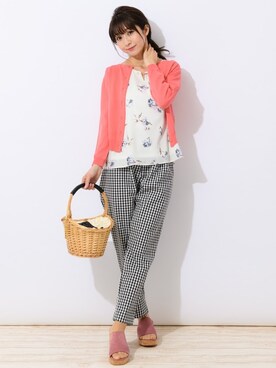 「Rewde（ルゥデ）のアイテム（アンサンブル）」を使った、Rewde Staffさん（レディース・154cm）の春コーディネート