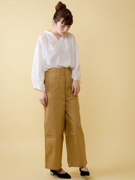 「スキッパーシャツ」｜Rewde Staffさん（レディース・163cm）の春コーディネート