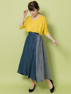 「ダンガリー」｜Rewde Staffさん（レディース・163cm）の春コーディネート